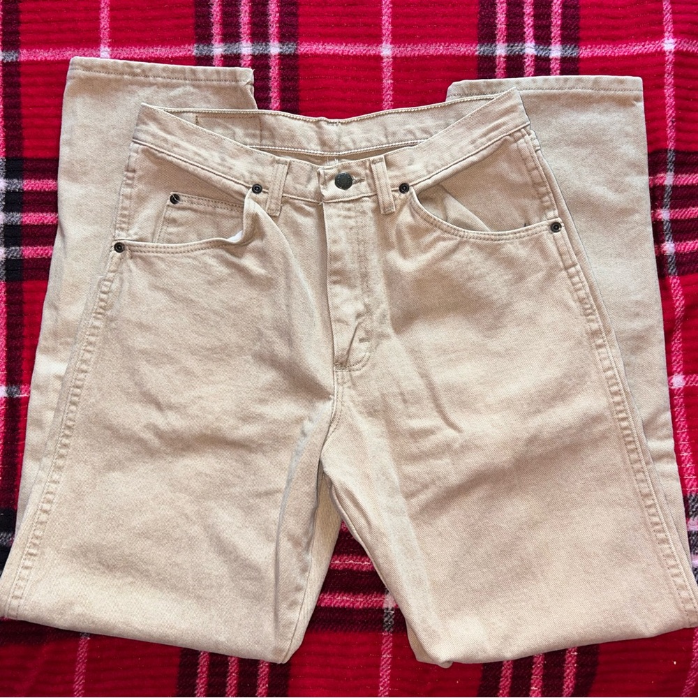Mens khaki “Wrangler” straight jeans!